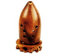 adultos Ocarinas Cerámica Roja De 10 Agujeros Xun Profesional Xun Portalápices De Doble Cavidad F/G Tono Cerámica Xun Principiantes Instrumentos De Viento ocarina instrumento (Color : G)