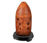 adultos Ocarinas Instrumento De Viento Xun De Cerámica Profesional De 10 Agujeros De Doble Cavidad F-tune Con Base ocarina instrumento (Color : 01)