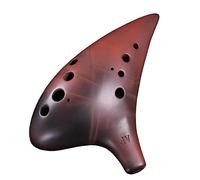 adultos Ocarinas Instrumento Musical De Ocarina Ahumada Con Tono AF De 12 Agujeros, Tipo De Reproducción Profesional, Tono Alto F De 12 Agujeros, Instrumento Musical De Ocarina De Cerámica ocarina ins