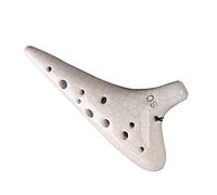 adultos Ocarinas Instrumento Musical Ocarina Profesional, Ocarina De Cerámica C-tune De Tono Alto De 12 Agujeros, Ocarina Para Principiantes Con Esmalte De Grietas Blancas ocarina instrumento