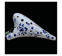 adultos Ocarinas Ocarina Azul Y Blanca De 12 Agujeros, Principiante Profesional, Ocarina AC, Instrumento Musical De Ocarina De Doce Agujeros ocarina instrumento (Color : 01)