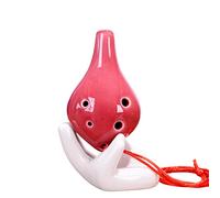 adultos Ocarinas Ocarina De Boca Larga Con Esmalte De Color De 6 Agujeros Alto AC Tune Ocarina De Cerámica Para Estudiantes Principiantes De Seis Agujeros Con Cordón ocarina instrumento (Color : 03)