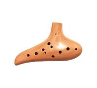 adultos Ocarinas Ocarina De Grano De Madera De Arcilla Hecha A Mano, Instrumento Musical De 12 Agujeros, Tecla F De Tono Alto (SF), Ocarina De Rendimiento Profesional ocarina instrumento