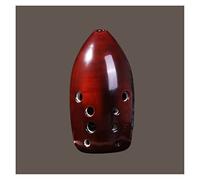 adultos Ocarinas Portalápices De Doble Cavidad Ahumado De Cerámica Roja De 10 Agujeros, Cerámica Xun Para Principiantes, Instrumento Musical De Diez Agujeros F-tune ocarina instrumento