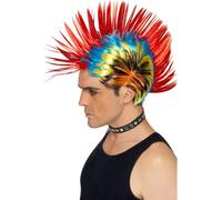 Adultos Peter Wright Peluca Dardos Múltiple Cresta 80s Punk Disfraz 1980s Nuevo