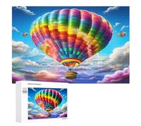 Adultos Puzzle Hot Air Balloon 1000 Piezas, Juguetes para Niños, Juegos Familiares, Puzzles EduChative Niños Y Niñas (75×50cm)