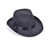 Adultos Sombrero Trilby 1920s Gánster Pin Rayas Fiesta de Disfraces Accesorio