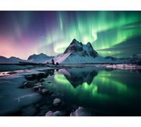 Adultos y Principiantes Diamond Painting Taladro Completo 5D DIY Arts Kits Aurora Boreal En El Glaciar Ártico Imagen Diamante Pintura Pintura Para Decoración Hogar Taladro Cuadrado 35x45cm AE2542