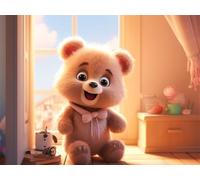 Adultos y Principiantes Diamond Painting Taladro Completo 5D DIY Arts Kits Lindo Muñeco De Oso Imagen Bordado Diamante Pintura Pintura Para Decoración Pared Hogar Taladro Cuadrado 100x130cm AE2623
