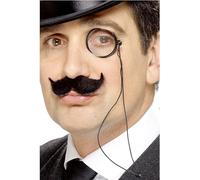 Adults 99672 Monóculo de Las Historias de la Antigua Inglaterra, con Cuerda, Color Negro, No es Applicable (Smiffy'S 99672)