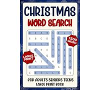 Adults Christmas Gifts: Large Print Christmas Word Search Puzzles For Seniors: 1500+ Hard Winter Words To Find, Cozy Holiday Presents Book For Men & Women (Stocking Stuffers for Seniors)