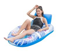 Adults Pool Floats, Portable Inflatable Lounge Chair, Blue Color, Diseño Duradero, Swimming Relajación, Blow Up Outdoor Float Toy for Summer Vacation Beach River Boat Trip