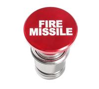 Adunsiaoto 12V Encendedor De Metal Para Automóviles Y Motocicletas, Tapa Protectora Para El Encendedor Del Automóvil, Cubierta Metal Del Inflamador De Cigarrillos Automóviles(Rojo FIRE MISSILE)