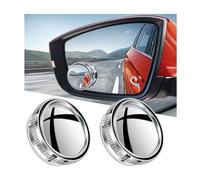 Adunsiaoto 2 Piezas Espejos De Punto Ciego Àngulos Muertos, Espejo De Punto Ciego Del Coche De Gran Angular Ajustable Espejo Auxiliar Retrovisor, Espejo Retrovisor Exterior Coche Todo Tipo(Plata)