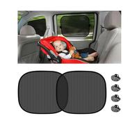 Adunsiaoto 2 Piezas Parasoles Laterales, Parasol con Ventosa para Proteger Las Ventanillas Deslumbramiento, Bloquea Los Dañinos Rayos UV Y El Calor del Sol para Bebés Niños Y Mascotas(44x36cm)