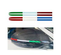 Adunsiaoto 4 Piezas Coche Insignia Emblema Pegatinas, Bandera Señales Coches Pegatinas 3D Emblema, 3D Pegatinas Bandera Nacional Adhesivo Auto, Tiras Adhesivas Tricolores para Espejos Coche