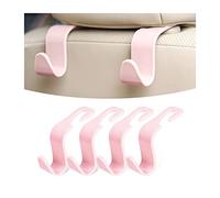 Adunsiaoto 4 Piezas Ganchos para Reposacabezas de Asiento de Coche, Universal Ganchos Para Reposacabezas Coche, Ganchos De Plástico Coche, Portátil Asientos Soporte Gancho, Resistentes(Rosa-Claro)