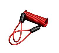 Adunsiaoto Antirrobo Resorte Cuerda, Cable Candado Recordatorio, Freno Motocicleta Antirrobo Resorte, Disco Motocicleta Recordatorio, Candados Moto con Alarma, Candados Moto Disco Universal(Rojo)