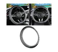 Adunsiaoto Cubre Volante Cuero, Cubre Volante Universal Transpirable Antideslizante, Antideslizante Transpirable De Fibra De Carbono De Cuero Deportivo Elástico Volante del Coche Cubierta(Gris)