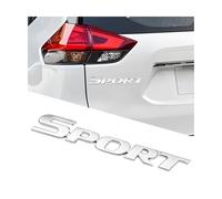 Adunsiaoto Emblema Adhesivo Metálico Sport, Emblema Sport Adhesivo Carroceria Sport, Insignia Coche Deporte Metálico 3D Coche Pegatina Pegatina, Adhesivos Deportivos Metálicos 3D Automóviles(Plata)