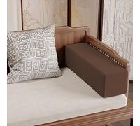 ADUODAO Cojines suaves para reposabrazos de sofá, tamaño personalizado, cojines de apoyo para la cabeza, extensor de colchón con funda extraíble para leer y relajarse (220 x 10 x 8 cm, marrón)