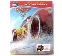 Aduoke Disney/Pixar Cars 3 (Blu-ray +DVD +Digital; 2017) LIMITED STEELBOOK EDITION