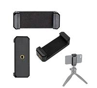Adurei Soporte Adaptador Universal para Trípode Monopod Móvil Smartphone con Selfie Stick Compitable para iPhone Samsung Huawei Sony(Negro, 2 Pack)