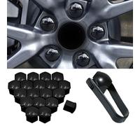 ADUYHCZ 20 Piezas Tapas para Tuercas de Rueda Coche, para Audi A3 8P 8L Sportback A6 4F A4 A6 A5 A7 Q2 Q3 Q5 Q7 Tapones Tornillos Ruedas de Neumático Hexagonal Exterior Accesorios,C 21mm