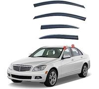 ADUZA Coche Deflectores Cortavientos para Mercedes-Benz C Class W204 2007-2014, Deflectores de Viento Ventanas Laterales Delantera Trasera Protector de Humo de Lluvia Visera