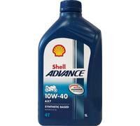 Advance 4T AX7 10W40 1L - Aceite Semisintético Moto Alto Rendimiento SHELL