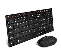 Advance CLS-Slim-BK - Paquete de Teclado y ratón (inalámbrico, 1600 dpi, 2.4 G), Color Negro