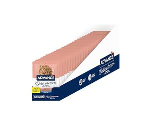 Advance Delicatessen - Comida Húmeda para Gatos - Bocaditos en Salsa con Salmón - Caja de 24 bolsitas de 85g