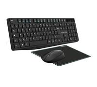 Advance | Elite Wireless Combo | Juego de Teclado inalámbrico + Alfombrilla | Kit de Escritorio para PC/portátil | Teclado ergonómico | Ratón óptico 1600 dpi y Rueda silenciosa | Alfombrilla