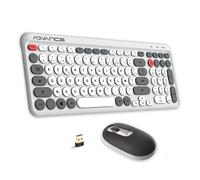 Advance Ergostyle Wireless - Kit Teclado y Ratón Inalámbrico USB AZERTY, RF 2.4GHz, Ratón Óptico 3200DPI, Teclado Silencioso - Blanco