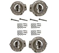 Advance Ignition - Manija interior de puerta mejorada compatible con Jeep Commander 2006-2010, caqui y cromado, 4 piezas 2006 2007 2008 2009 2010