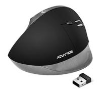 ADVANCE - Ratón VERTICAL + INALÁMBRICO - Vertical - USB - 2400 DPI - 6 botones y una rueda de desplazamiento - Prevención contra el Ratón y los Síndromes de Epicondilitis