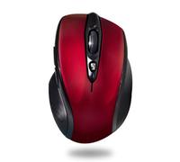 Advance S-Shape-RE - Ratón óptico inalámbrico (500/1000 PPP, 6 Teclas), Color Rojo