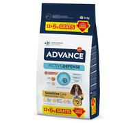 Advance Sensitive Medium/Maxi 12 + 2 kg GRATIS - Pienso para perro adulto mediano y grande con sensibilidades - Salmón y ar - Cantidad: 12 + 2 kg GRÁTIS