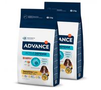 Advance Sensitive Medium/Maxi - Pienso para perro adulto mediano y grande con sensibilidades - Salmón y arroz - Cantidad: 2 x 12 kg