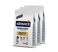ADVANCE Sensitive Medium/Maxi - Pienso Para Perros Adultos Con Sensibilidades Digestivas De Razas Medianas y Grandes Con Salmón - Pack De 3 x 3 kg - Total 9 kg