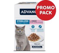 Advance Adult Esterilizados Bocaditos Pavo Salsa para Gatos 12 x 85 gr