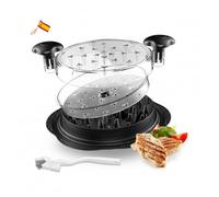 Advance - Trituradora de pollo grande con cepillo y placa extraíble, negro | Trituradora de pechuga de pollo visible, tira antideslizante fuerte, sin BPA, utensilios de cocina para cerdo, carne de res
