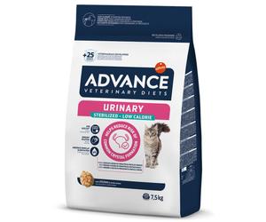 Advance VET Urinary Sterilized Low Calorie - Pienso para gato adulto esterilizado con problemas urinarios - Cantidad: 7,5 kg
