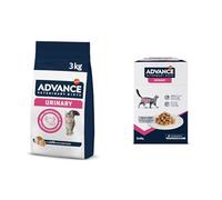 Advance Veterinary Diets Urinary, Pienso para Gatos para la Protección de Las vías urinarias, 3kg + Advance Veterinary Diets Urinary - Comida Húmeda para Gatos: Multipack 12 bolsitas de 85g