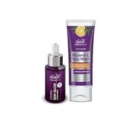 Advanced Activs Vitamina C Face Wash + Skin Glow Power Serum Combo l Sin Sulfatos ni Parabenos L Para Piel Brillante | Certificado Halal y Vegano