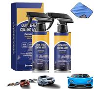 Advanced Car Quick-Acting Coating Agent Spray, 2025 New 3 in 1 High Protection Quick Car Coating Spray, Multi-Functional Car Shine Spray for Cars, Motorcycles (2PCS)