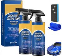 Advanced Car Quick-Acting Coating Agent Spray, 3 in 1 High Protection Quick Car Coating Spray, 120ml Quick Effect Coating Agent, Multi-Functional Coating Renewal Agent for Cars, Motorcycles (2PCS)