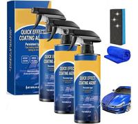 Advanced Car Quick-Acting Coating Agent Spray, 3 in 1 High Protection Quick Car Coating Spray, 120ml Quick Effect Coating Agent, Multi-Functional Coating Renewal Agent for Cars, Motorcycles (3PCS)