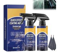 Advanced Car Quick-Acting Coating Agent Spray, Quick Effect Coating Agent, 2025 New 3 in 1 New ceramic coating car, Multifunctional Coating Renewal Agent for Cars, Long-Lasting Protection (2PCS)