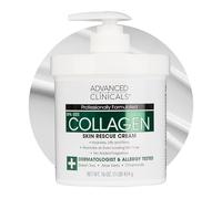 Advanced Clinicals Collagen Skin Rescue Lotion - Hydrate, Moisturize, Lift, Firm. Great for Dry Skin. 16oz Jar with Pump. by Advanced Clinicals